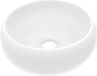 vidaXL Wastafel rond 40x15 cm keramiek matwit
