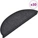 VidaXL Tapis d'escalier auto-adhésifs 30 pièces 56 x 17 x 3 cm antidérapant anthracite