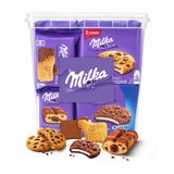 Milka XL koekjespakket 1084g - 24 stuks - Milka Sensations, Choco Moo & Cake and Choc - Individuele verpakte koekjes
