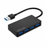 DrPhone SplitPort USB Hub – 4 Poorten – 4× USB 3.0 – USB-A Splitter – Zwart