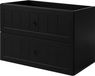 Meuble sous lavabo, design classique, noir, largeur 80 cm