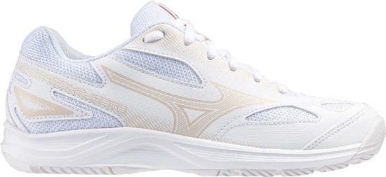 Mizuno Stealth Star 2 Sportschoenen Unisex - Maat 34.5 - Wit/Lichtroze/Lichtoranje