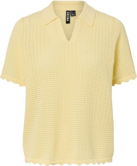PIECES - PCSCOUT SS POLO KNIT MSA BC - Meisjes - Polo's - XS - Katoen - French Vanilla