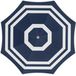 Gebro Parasol - blauw/wit - D140 cm - UV-bescherming - incl. draagtas