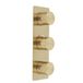 Hudson Reed Lune Mitigeur de douche thermostatique - Satin Gold - 3 fonctions - Design moderne