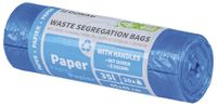 DONAU HOME Vuilniszakken 35l x 20 vuilniszakken, met handgrepen, blauw HDPE, 1 rol