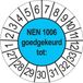 Ricard Keuringsstickers NEN 1006 2027 | 50 pièces, Ø 35 mm | Bleu