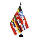 AZ FLAG Tafelvlag 16 Duitse deelstaten 21x14 cm Polyester 100D Plastic Voet