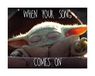 Komar Star Wars muurschildering | Mandalorian The Child Music | decoratie, poster, kunstdruk | grootte 50 x 40 cm | WB-SW-009-50x40