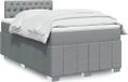 Maison Exclusive - Sommier à lattes de lit et matelas gris clair 120x190 cm tissu