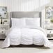 Housse de couette, taille full/queen, blanc, polyester, 3 pièces