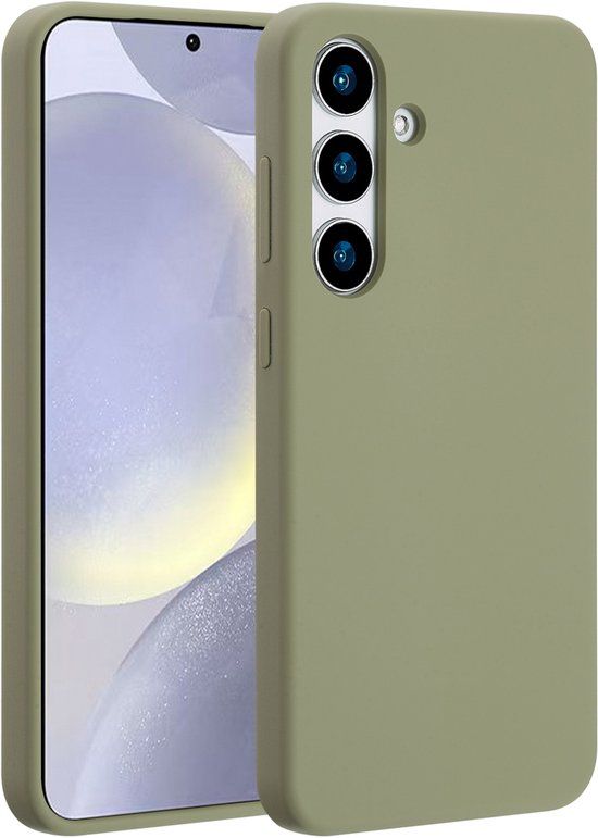 Accezz Liquid Silicone Backcover met MagSafe voor de Samsung Galaxy S25 Plus - Cooper Green