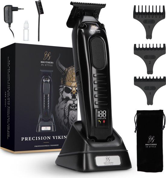 Brothers in Style Baardtrimmer Pro - Zwart - Incl. Oplader & Accessoires