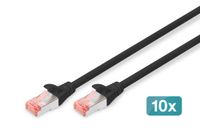Digitus Professional DK-1644-030-BL-10 Netwerkkabels 3m Zwart (10 stuks)