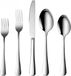 Happiq Set de couverts 5 pièces – couteau, fourchette, cuillère – acier inoxydable avec couteaux à steak