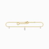 Thomas Sabo - AK0027-414-14-L27V - Enkelband - Dames - 925er Zilver geel verguld - 22-27 cm
