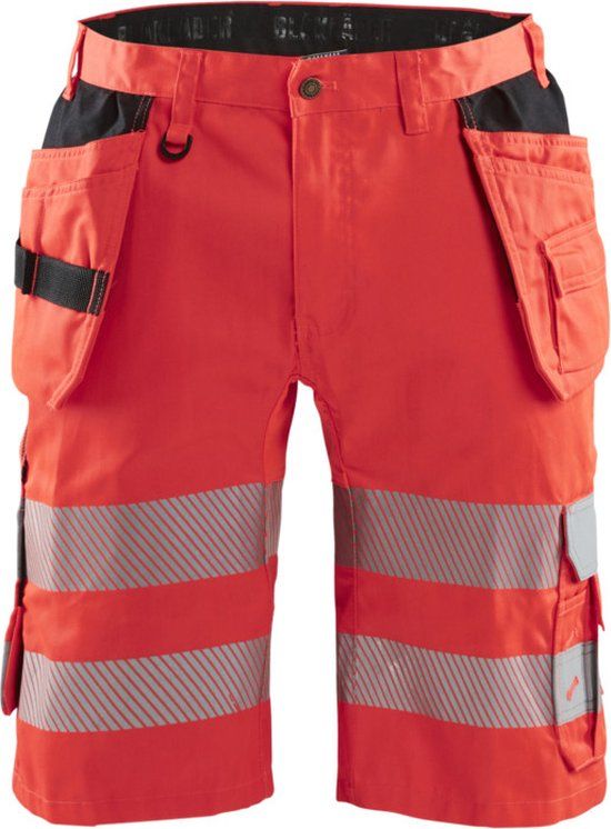 Blåkläder Short met stretch High Vis 1586-1811 - High Vis Rood - Maat 44