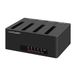 LC-POWER LC-DOCK-U3-4B-V2 | Station d'accueil double/quad SATA USB 3.2 | Station d'accueil HDD/SSD 4 baies | Fonction de clonage à un bouton | jusqu'à 5 Gb/s | Disques SATA 2,5" et 3,5