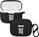 kwmobile Hoes geschikt voor JBL Tune 230 NC TWS / T230NC / T235NC - Siliconen cover voor oordopjes in wit / zwart - Good Vibes Only design