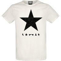 Bowie, David Amplified Collection Black Star T-shirt - gebroken wit