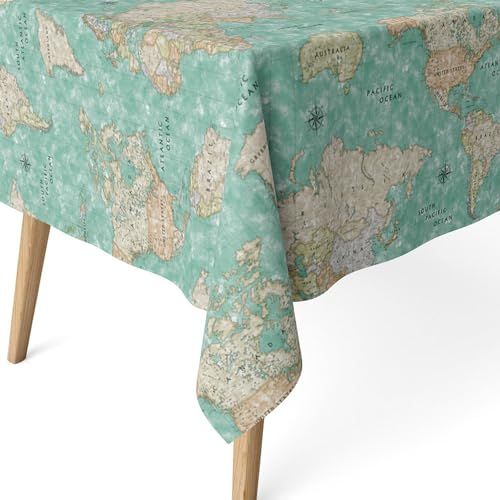 Vlekafstotend tafelkleed - 140 x 140 cm - turquoise