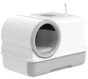 Pawhut Kattenbak-Kunststof-59L x 39,5B x 39,5H cm-Grijs