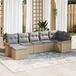 Maison Exclusive - Set de 7 bancs de jardin avec rangement, beige, rotin synthétique