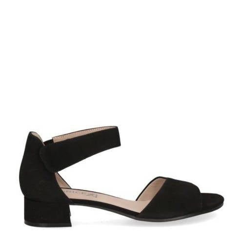 Caprice Carla Suede Sandalettes - Black