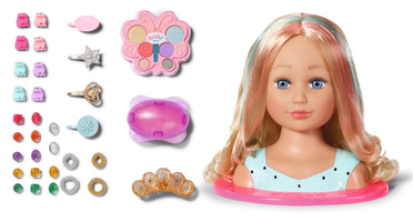 Zapf BABY born Sister Styling Head - Doll Make-up & Hair Styling Set