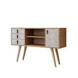 WELL HOME MOBILIARIO & DECORACIÓN Console, 100% melamine gecoate spaanplaat, eiken wit