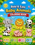 Bold & Easy Baby Animals Coloring Book