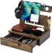 Organisateur de bureau sans marque avec tiroir - Bois - Marron - 18 x 25 x 24 cm