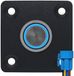 ProRide Interrupteur à bouton-poussoir en métal Panneau encastrable 12V OFF-(ON) - 16mm - avec câble de connexion - Étanche aux éclaboussures - 12V/24V - Indicateur LED Bleu