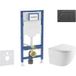 Geberit Duofix - Set de bâti-support, cuvette Ouedee et abattant softclose, plaque de déclenchement Sigma20, noir brillant/noir mat Sani11ca5158