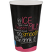 Depa Milkshakebeker ICE is (N)ICE Karton + PE 400ml zwart/roze 1000 stuks