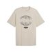 PUMA PUMATECH Relaxed grafisch T-shirt voor heren XL, Silver Fog Beige