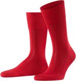 FALKE Tiago heren sokken, effen, fil d'Ecosse katoen, rood, maat 39-40