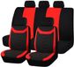NCD E-Commerce Handel GmbH Housse de siège de voiture noire avec inserts rouges