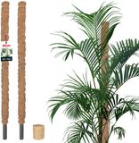 KOTARBAU® 2 st Kokosstok, Plantenstok, ⌀ 2,5 x 80 cm, Kokosstaaf, Klimhulp Monstera, Bruin, Kokosvezel