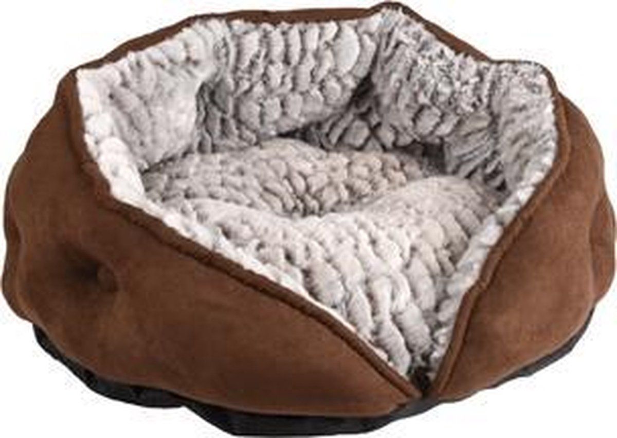 FLAMINGO Slaaplaats snoozzy rond dia 45x24 cm bruin