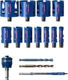 Bosch EXPERT Construction Material Scie sauteuse - 15 pièces - 20/22/25/32/35/40/44/51/60/68/76mm - 2608900489