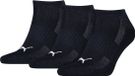 3-Paar Sokken de sport avec semelle éponge douce - Partie en mesh respirant - Coton élastique - Blanc - Noir - Gris - Bleu
