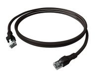 EasyLan DualBoot PushPull IP20 patchkabel, Cat.6A (Klasse EA), S/FTP, zwart, 10 m