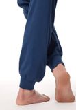 SCHIESSER Heren Pyjama Lang Blauw Gemeleerd 100% Katoen