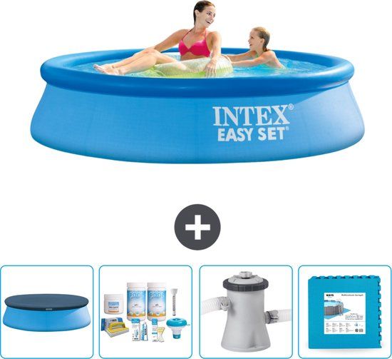 Intex Easy Set Zwembad - 244 x 61 cm - Rond - Blauw - Compleet Pakket