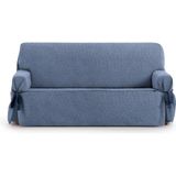 ECOMMERC3 3-zits bankhoes van jacquard-stof, niet elastisch, blauw, met decoratieve banden en elegante bescherming voor je bank