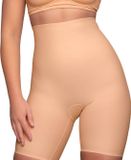 Bye Bra Corrigerende hoge short, Hoge Taille Shorts, Shapewear Voor Benen, Shapewear Voor Dames, Beige, XXL