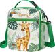 Lunchbox isolée sans marque pour enfants - girafe jaune - animal vert