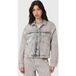 AllSaints Chlo Veste en cuir Taille : 10 Gris délavé