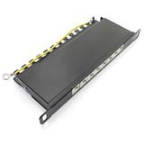 1aTTack.de 367491 Patchpaneel CAT6a SLIM 8 poorten zwart 0,5 RU verdeelpaneel LSA+ aansluittechnologie netwerkdistributie - RJ45 - TIA 568 A/B - zwart